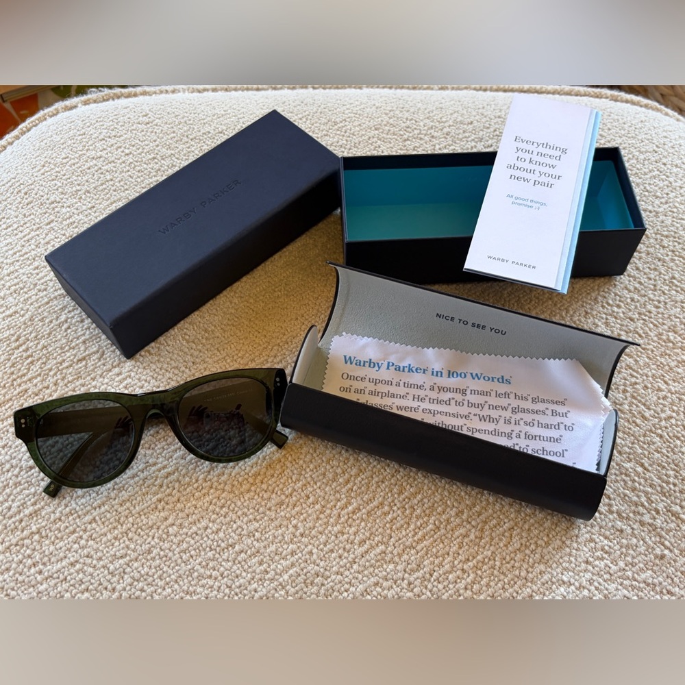 Warby Parker Cowley sunglasses green